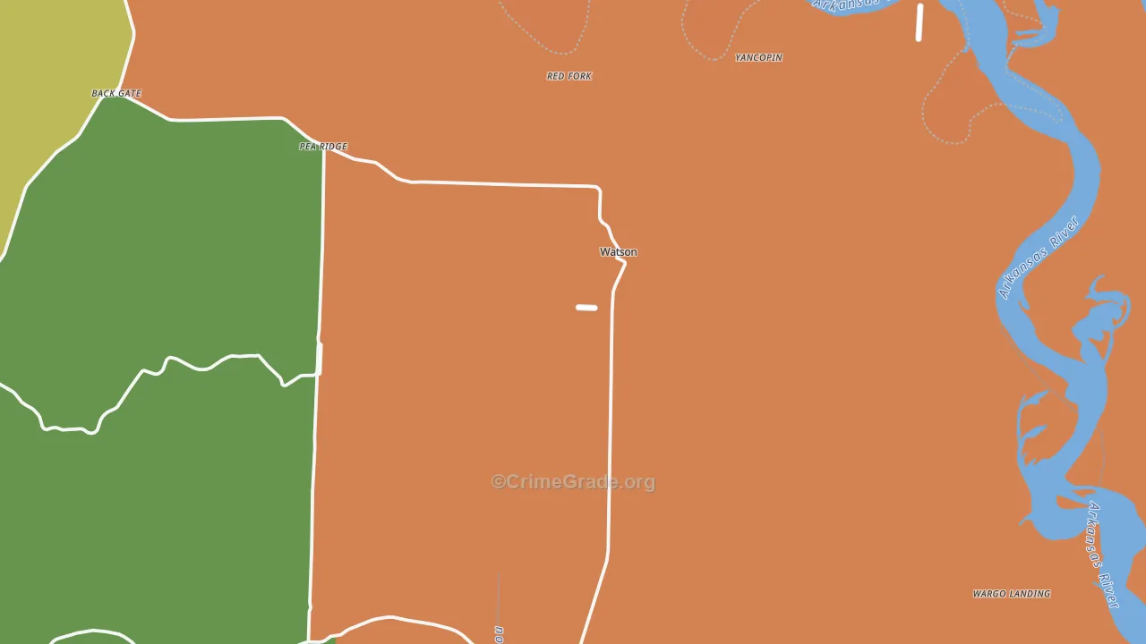 71674, AR Map of Drug-Related Crime Rates