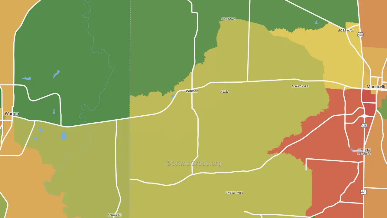71675, AR Map of Drug-Related Crime Rates