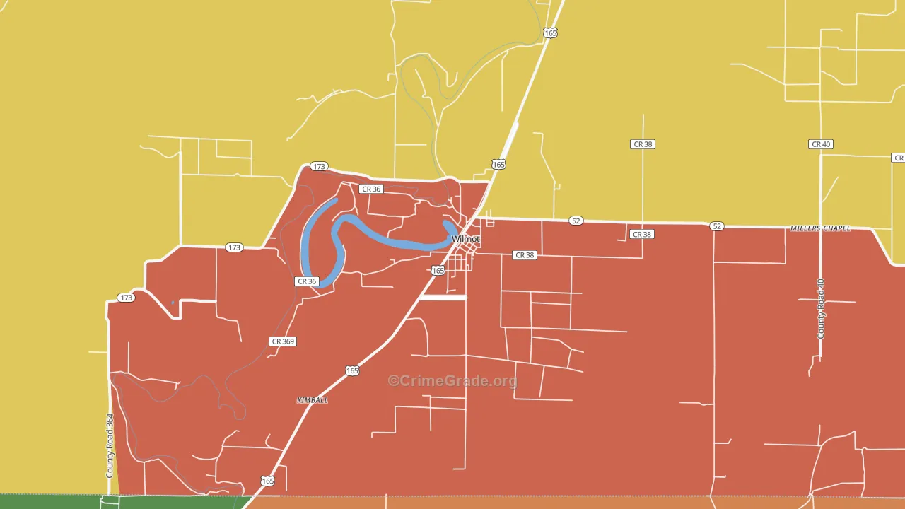 71676, AR Map of Drug-Related Crime Rates