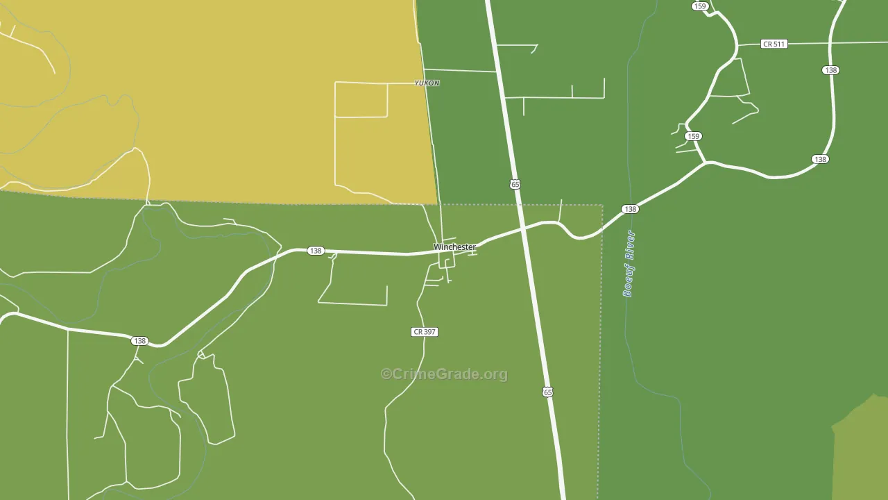 71677, AR Map of Drug-Related Crime Rates