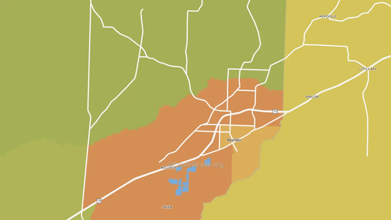 71720, AR Map of Drug-Related Crime Rates