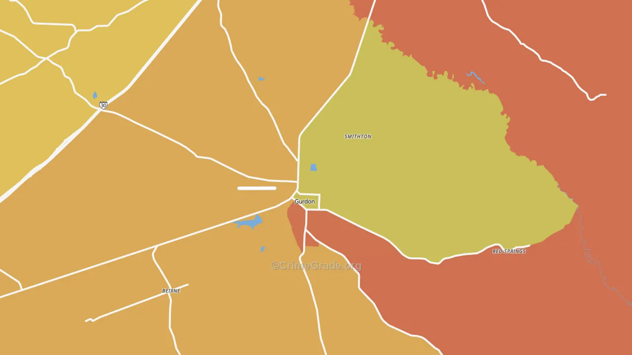 71743, AR Map of Drug-Related Crime Rates