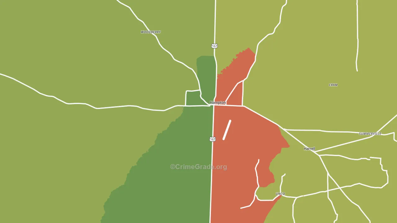 71744, AR Map of Drug-Related Crime Rates