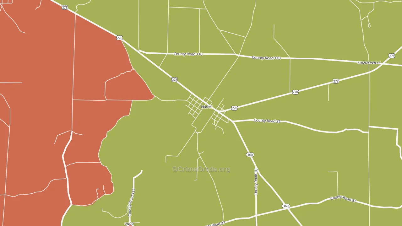 71745, AR Map of Drug-Related Crime Rates
