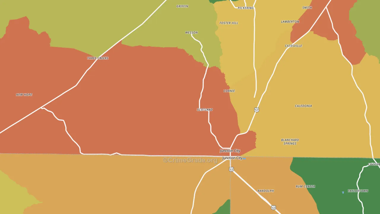 71749, AR Map of Drug-Related Crime Rates