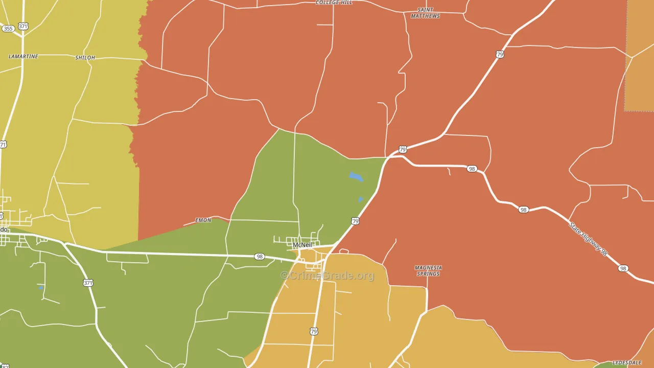 71752, AR Map of Drug-Related Crime Rates