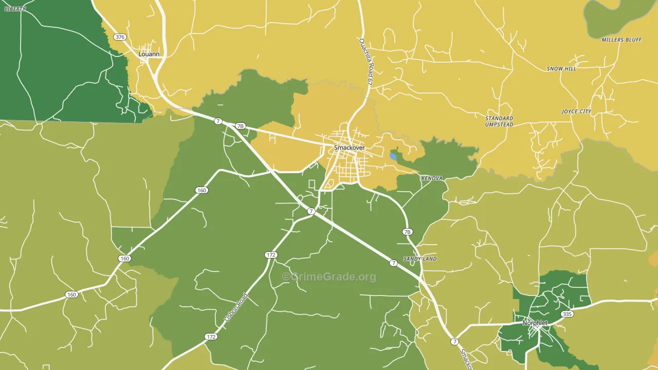 71762, AR Map of Drug-Related Crime Rates