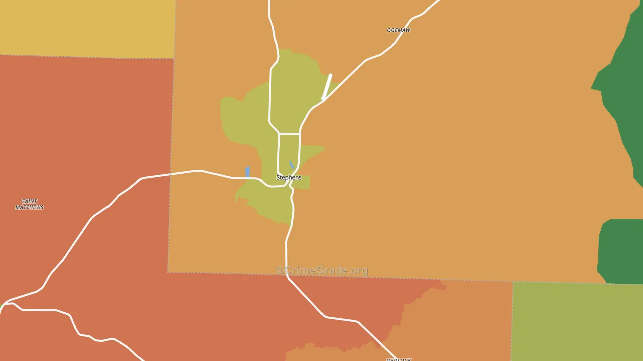 71764, AR Map of Drug-Related Crime Rates