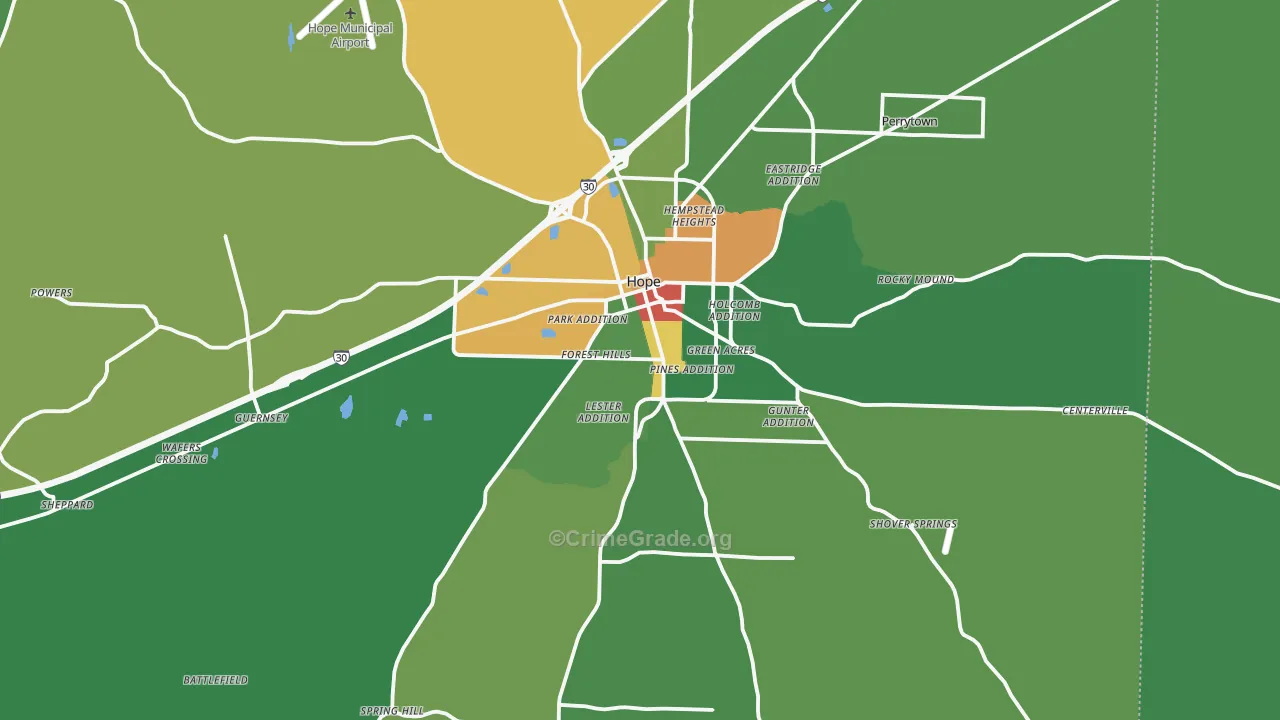 71801, AR Map of Drug-Related Crime Rates