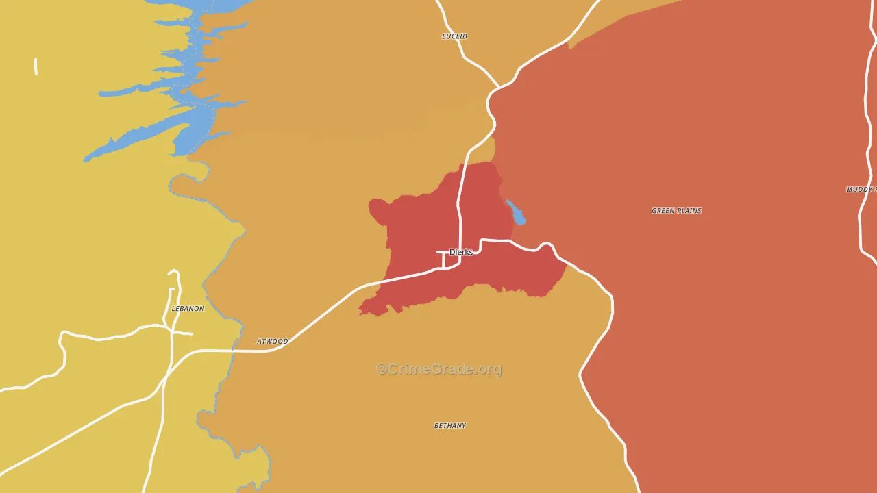 71833, AR Map of Drug-Related Crime Rates