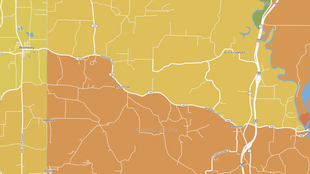 71834, AR Map of Drug-Related Crime Rates