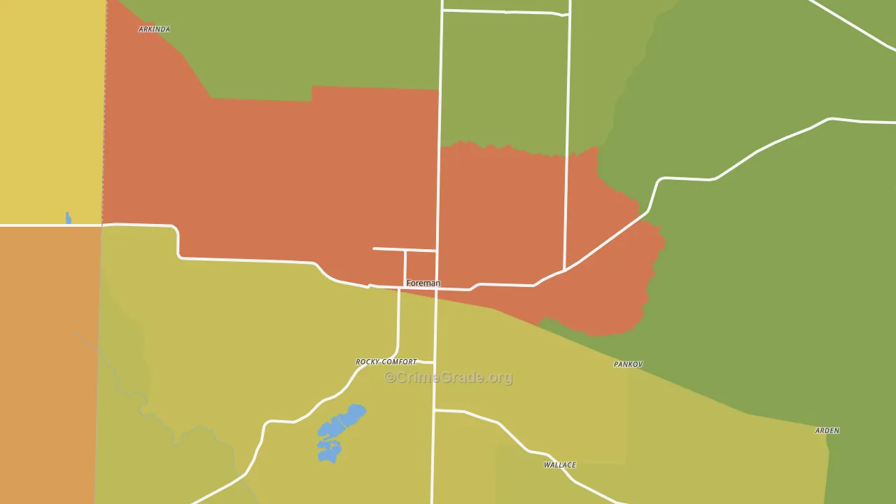 71836, AR Map of Drug-Related Crime Rates