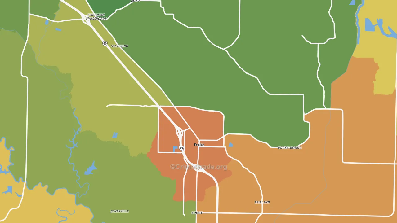 71837, AR Map of Drug-Related Crime Rates