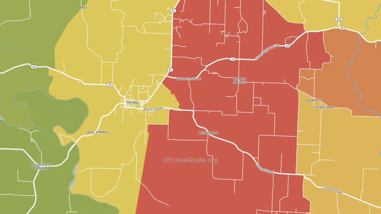 71842, AR Map of Drug-Related Crime Rates