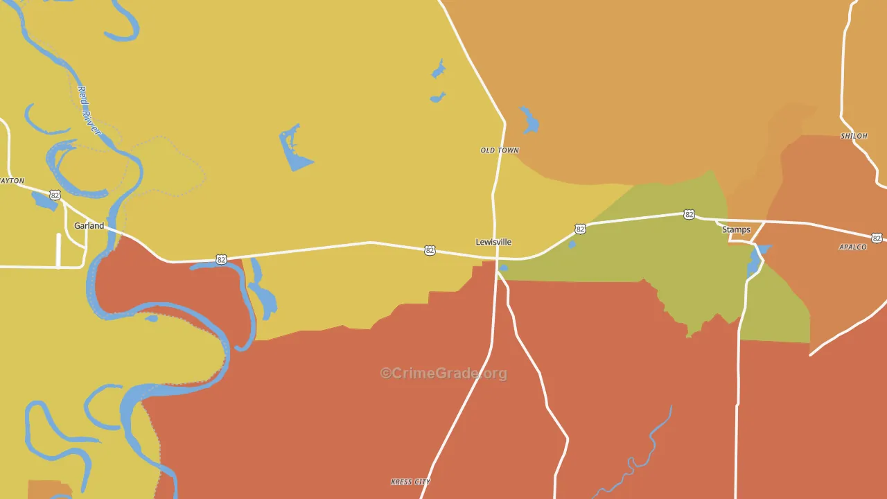 71845, AR Map of Drug-Related Crime Rates
