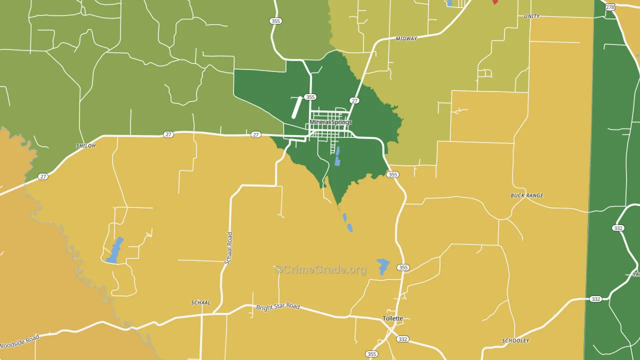 71851, AR Map of Drug-Related Crime Rates