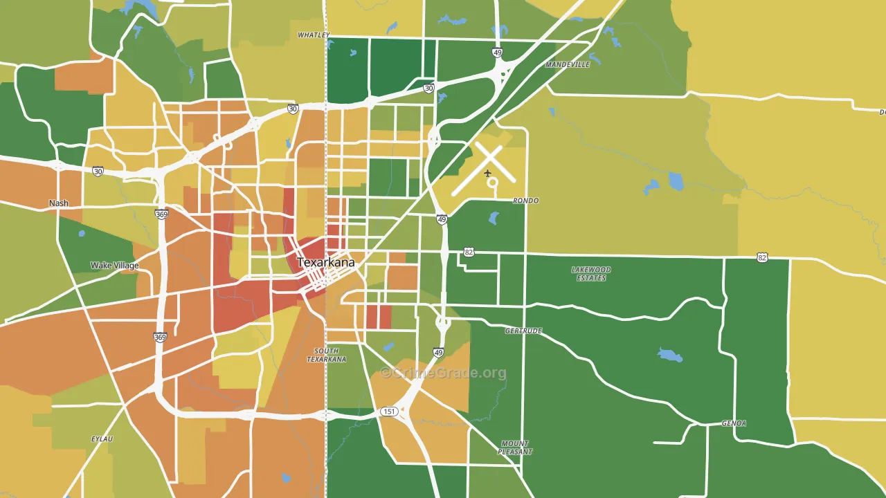 71854, AR Map of Drug-Related Crime Rates