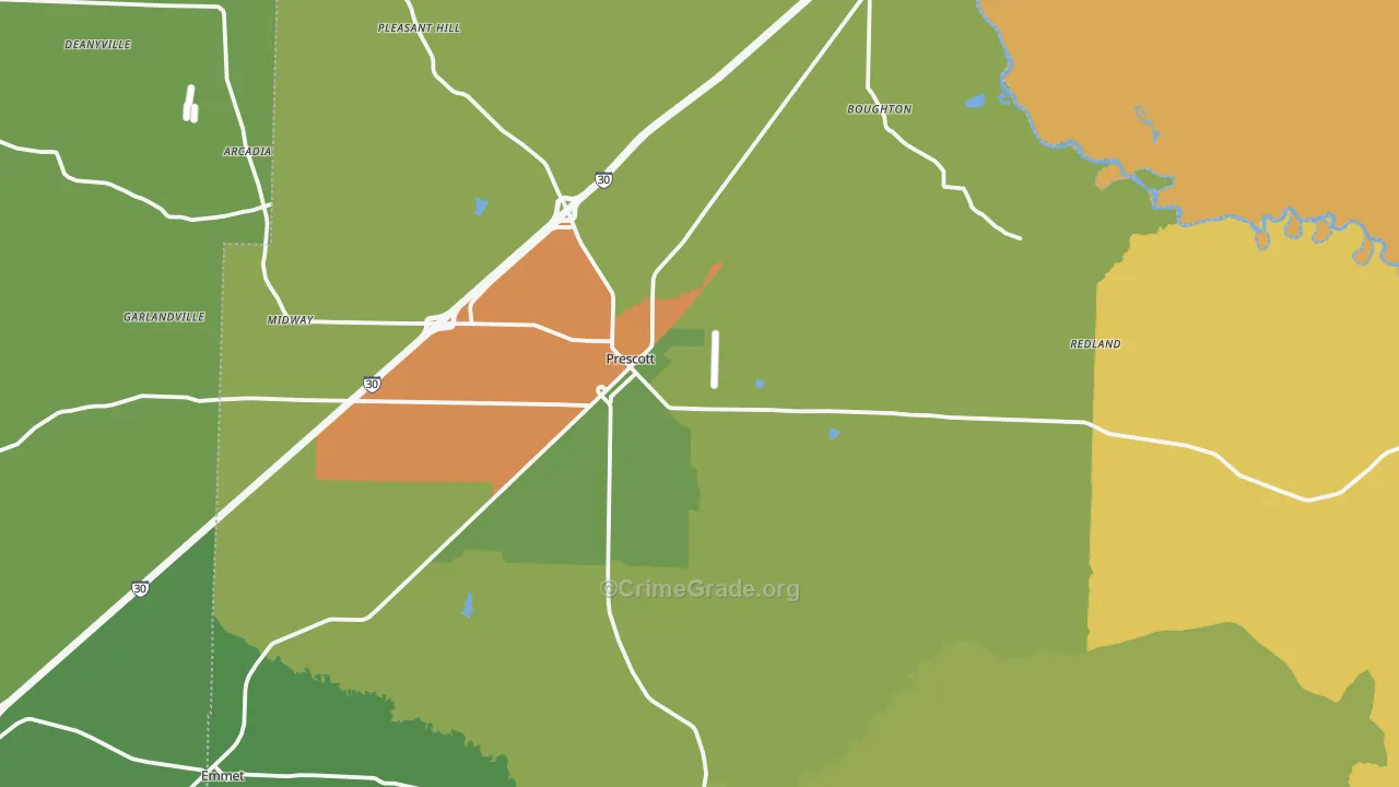 71857, AR Map of Drug-Related Crime Rates