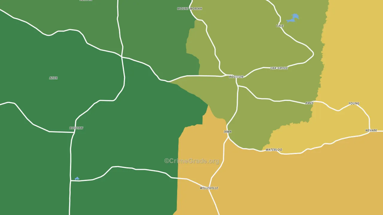 71858, AR Map of Drug-Related Crime Rates