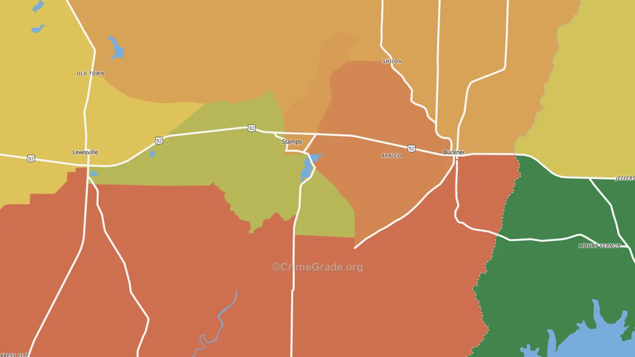 71860, AR Map of Drug-Related Crime Rates