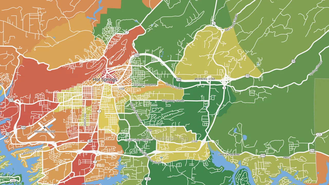 71901, AR Map of Drug-Related Crime Rates