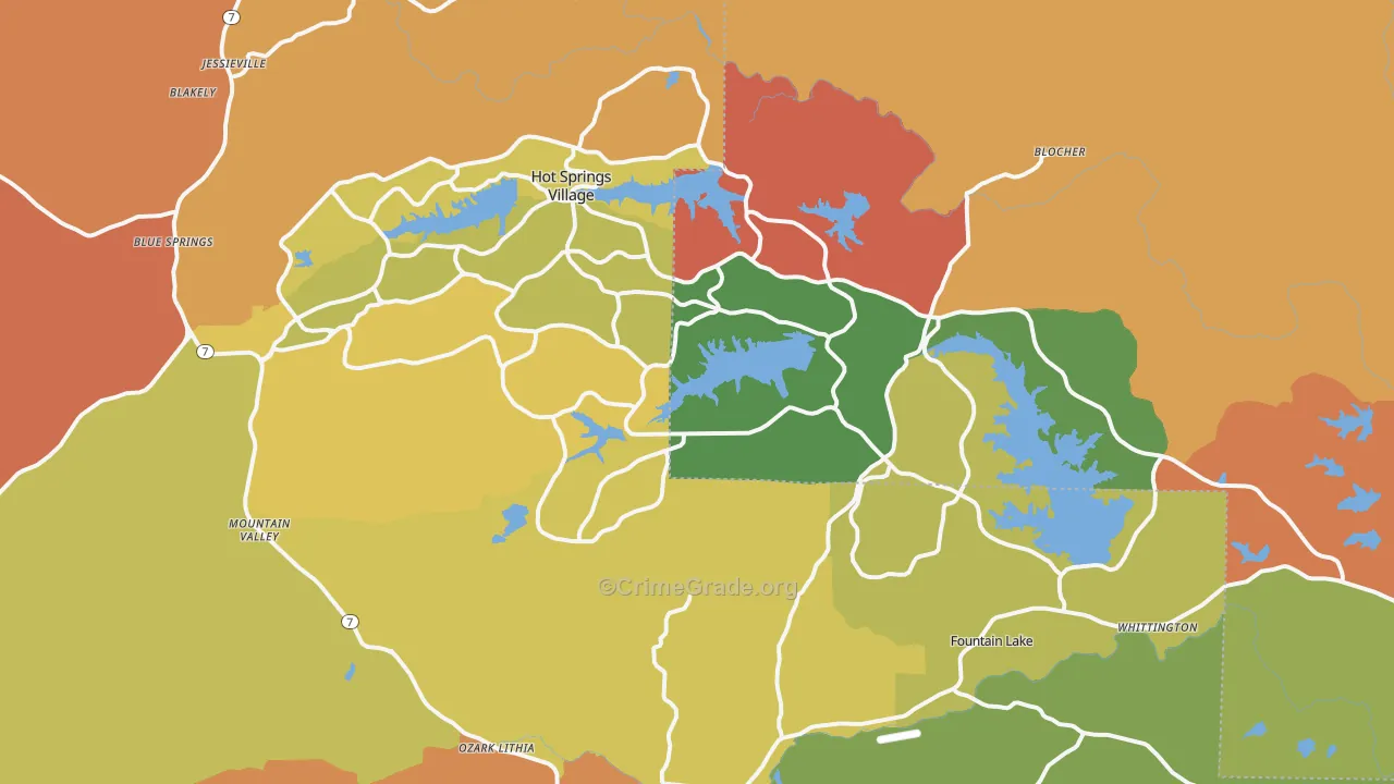 71909, AR Map of Drug-Related Crime Rates