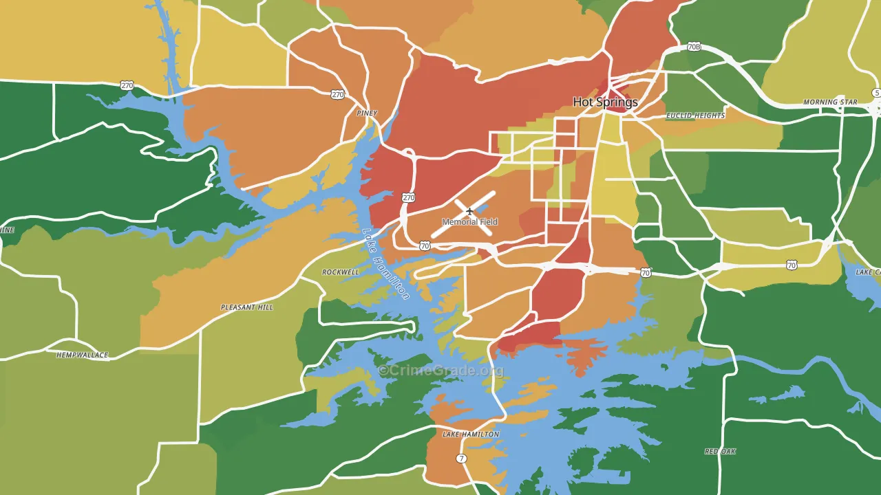 71913, AR Map of Drug-Related Crime Rates