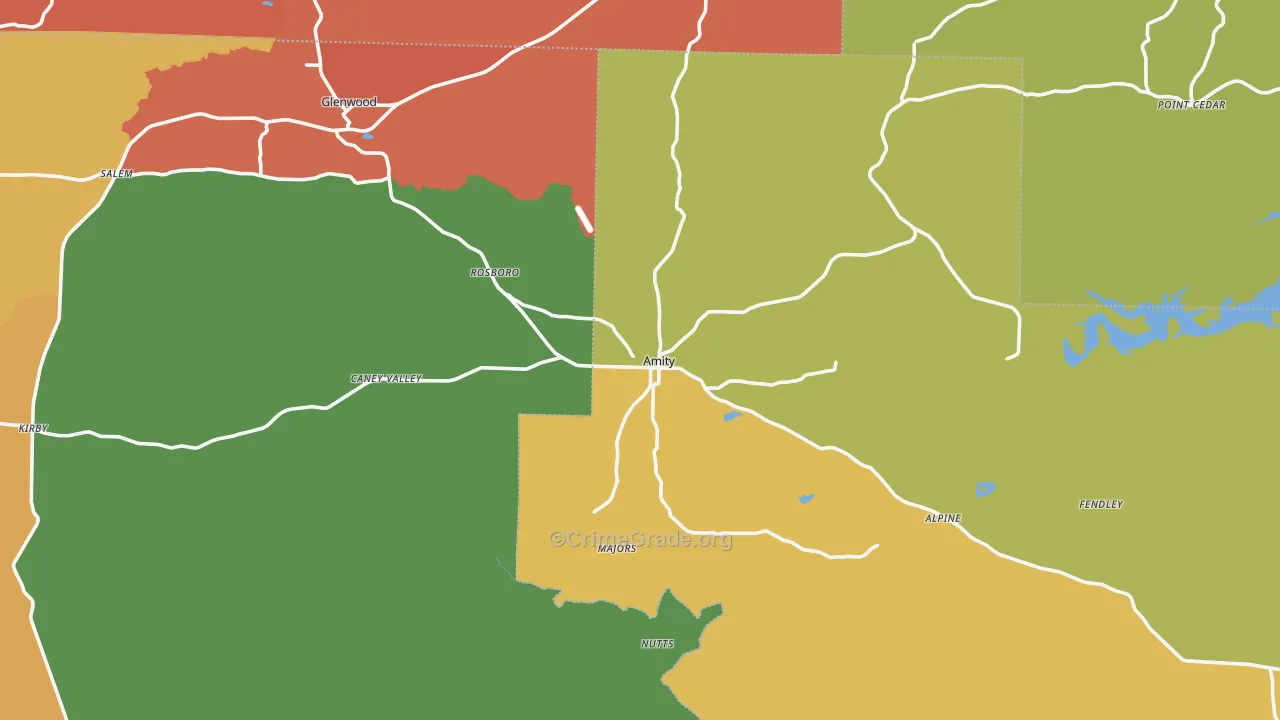 71921, AR Map of Drug-Related Crime Rates