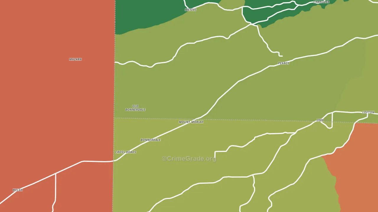 71933, AR Map of Drug-Related Crime Rates