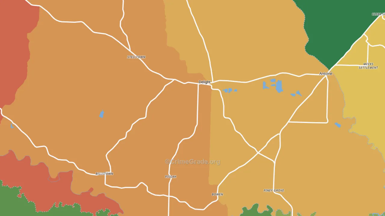 71940, AR Map of Drug-Related Crime Rates