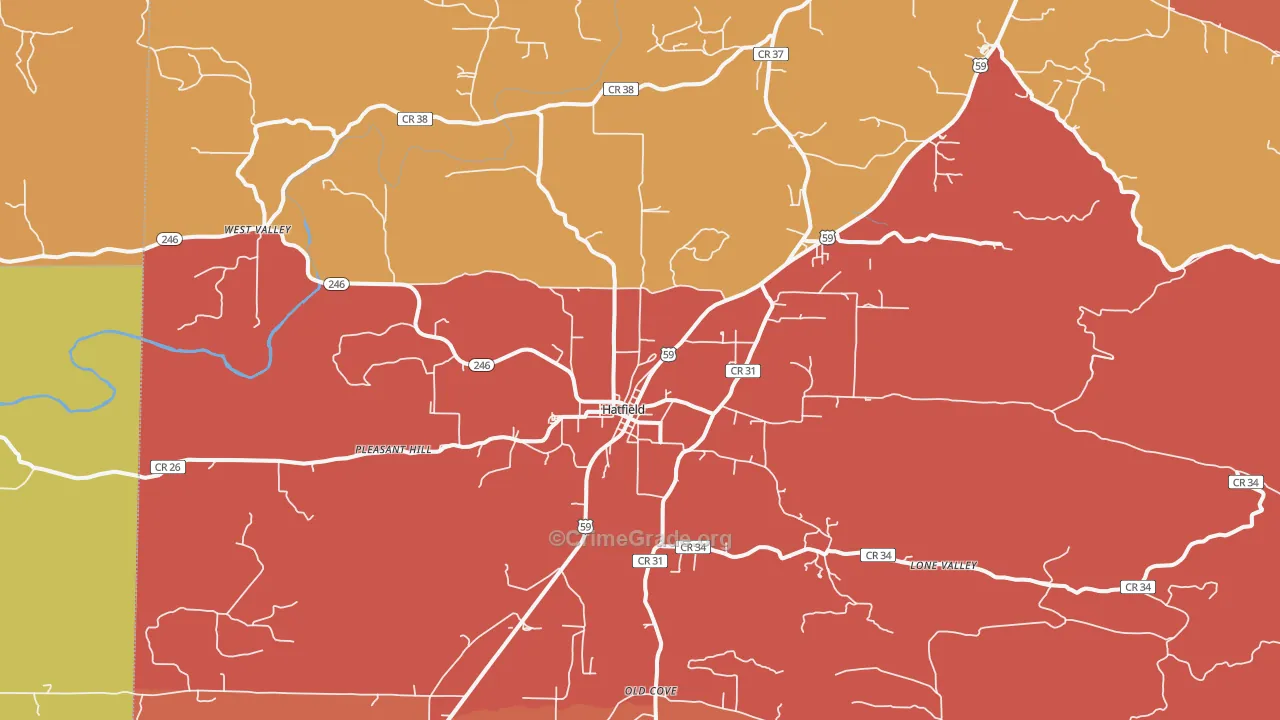 71945, AR Map of Drug-Related Crime Rates