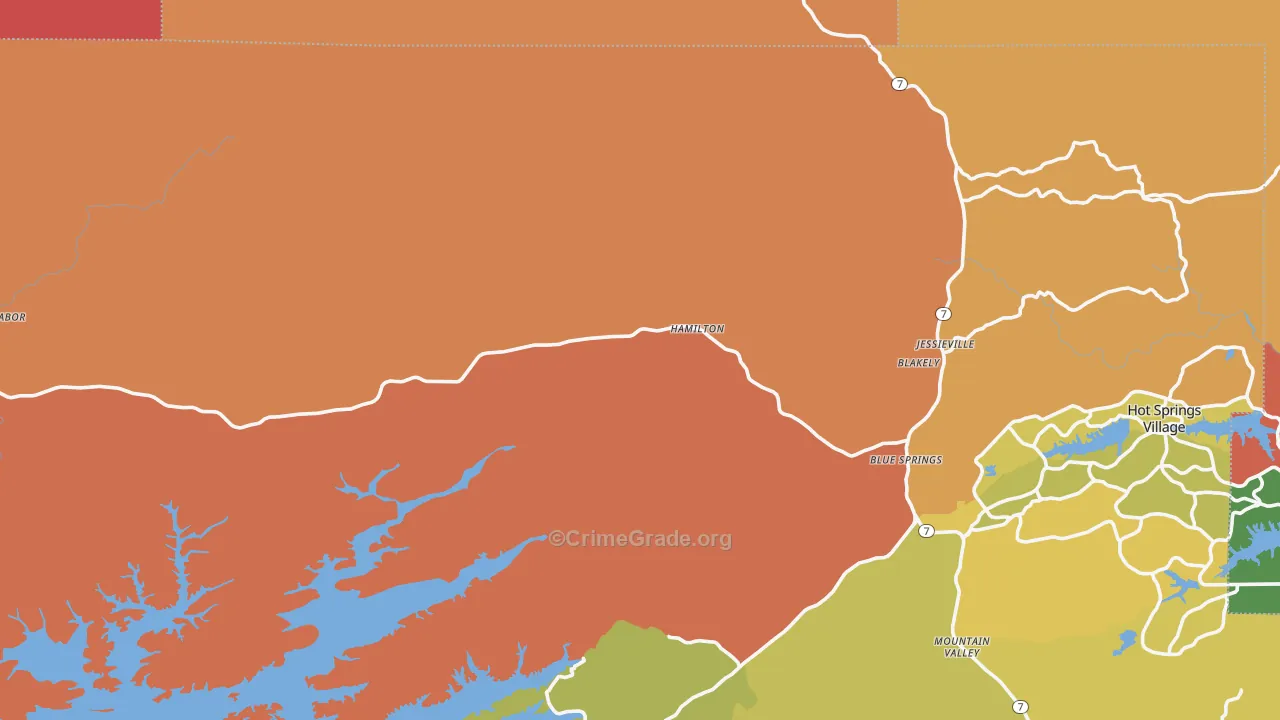 71949, AR Map of Drug-Related Crime Rates