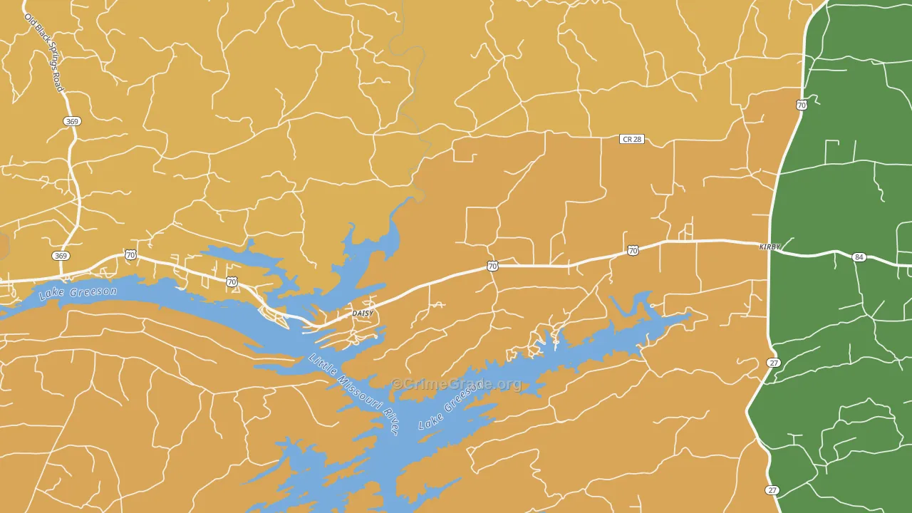 71950, AR Map of Drug-Related Crime Rates