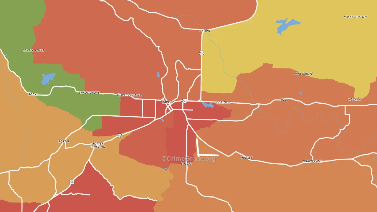71953, AR Map of Drug-Related Crime Rates