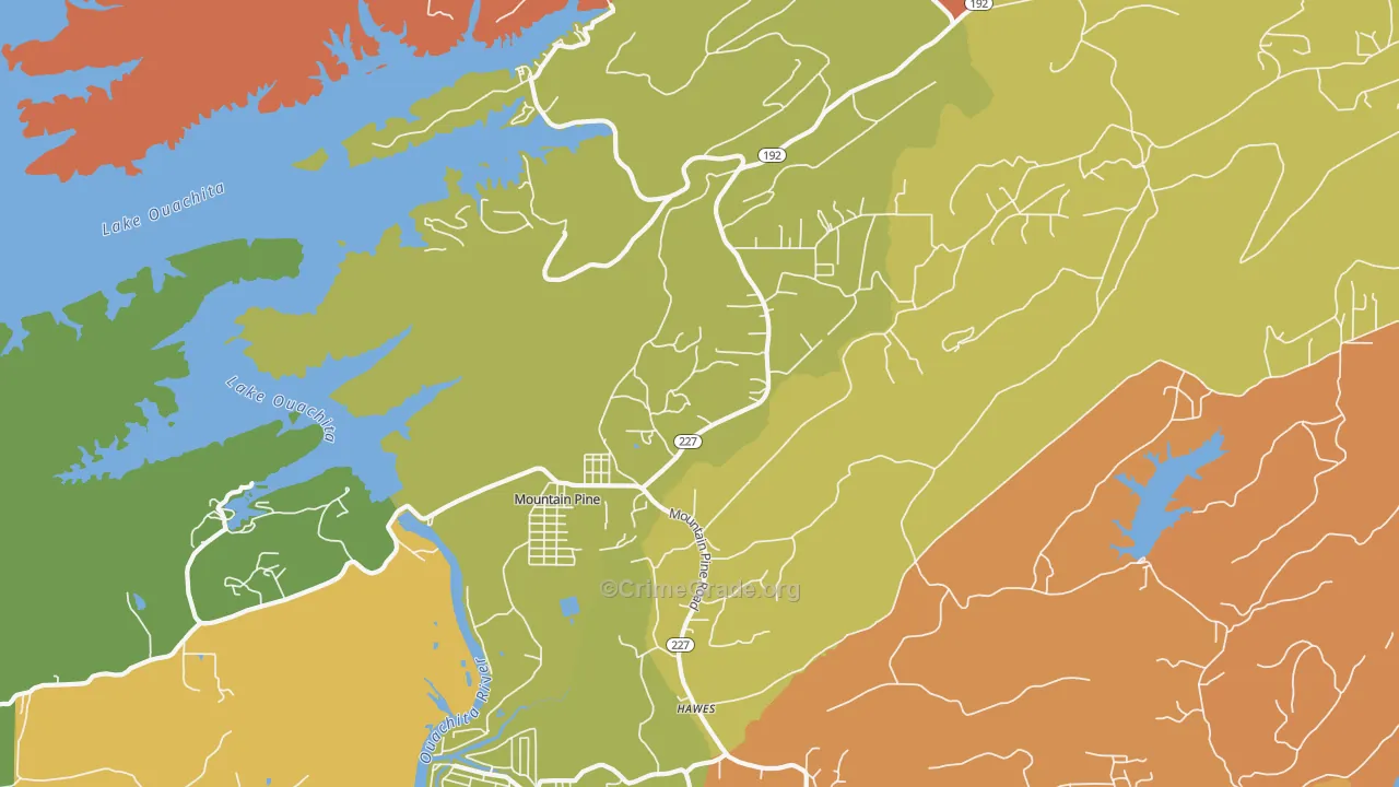 71956, AR Map of Drug-Related Crime Rates