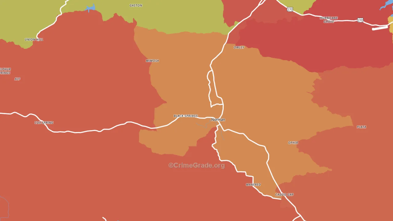 71960, AR Map of Drug-Related Crime Rates