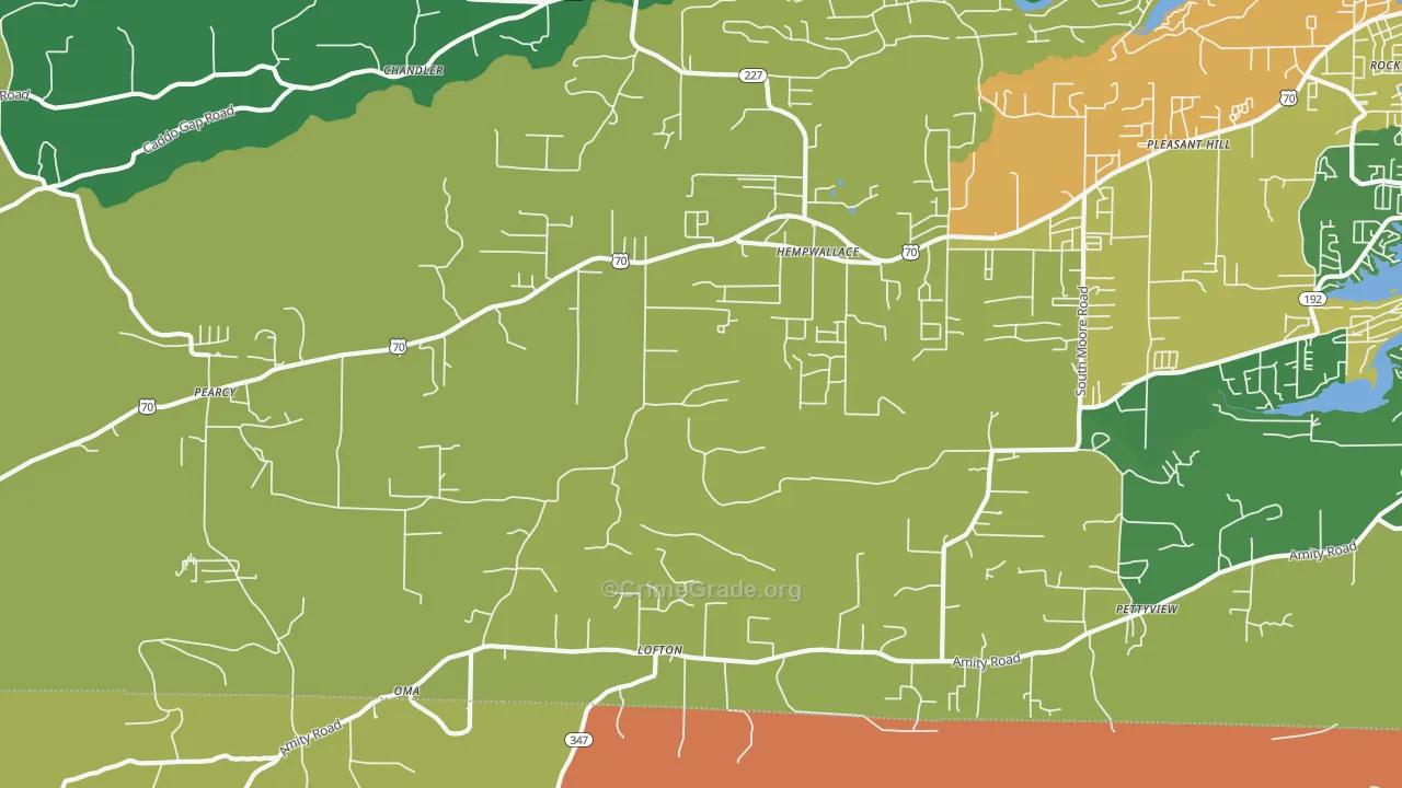 71964, AR Map of Drug-Related Crime Rates