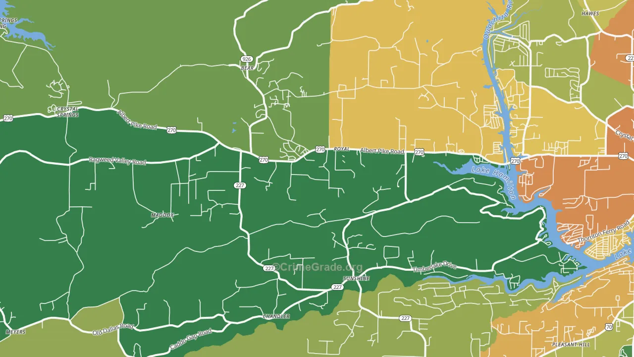 71968, AR Map of Drug-Related Crime Rates