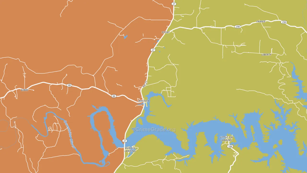71970, AR Map of Drug-Related Crime Rates