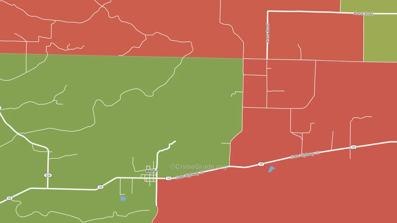 72001, AR Map of Drug-Related Crime Rates