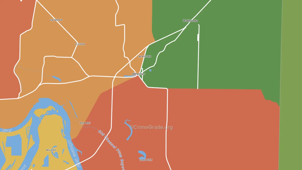 72004, AR Map of Drug-Related Crime Rates