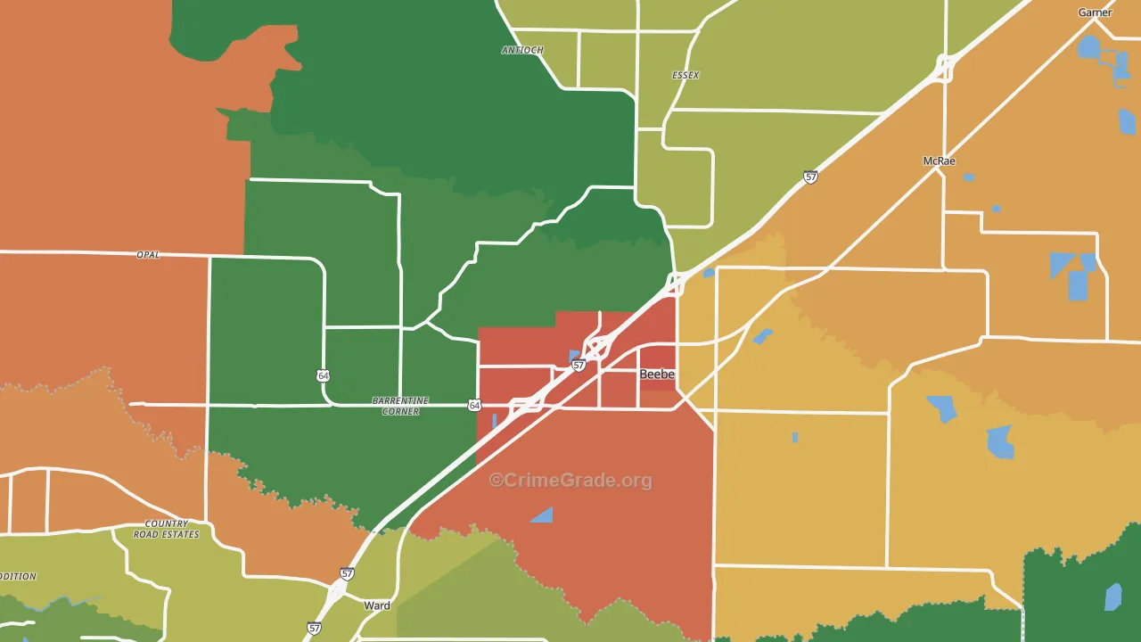 72012, AR Map of Drug-Related Crime Rates
