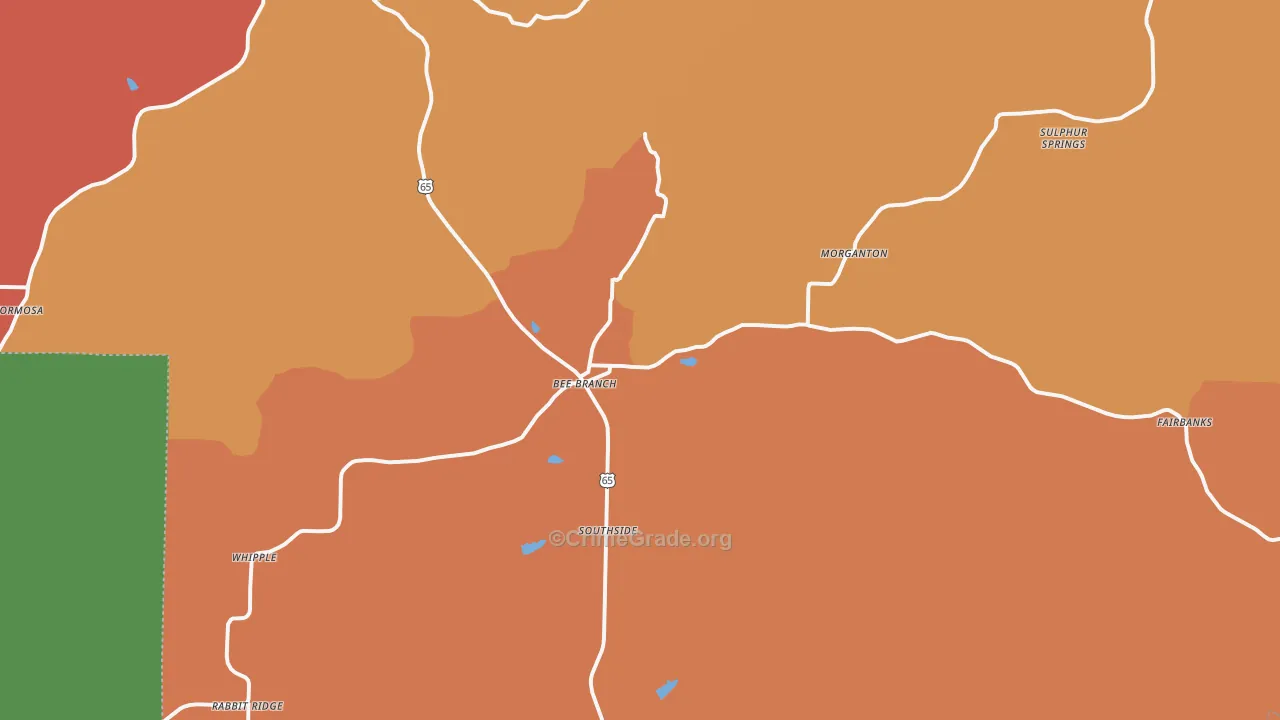 72013, AR Map of Drug-Related Crime Rates