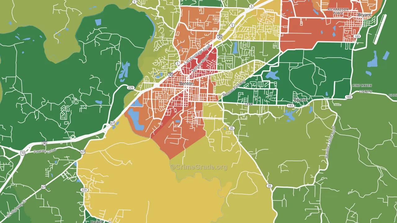 72015, AR Map of Drug-Related Crime Rates