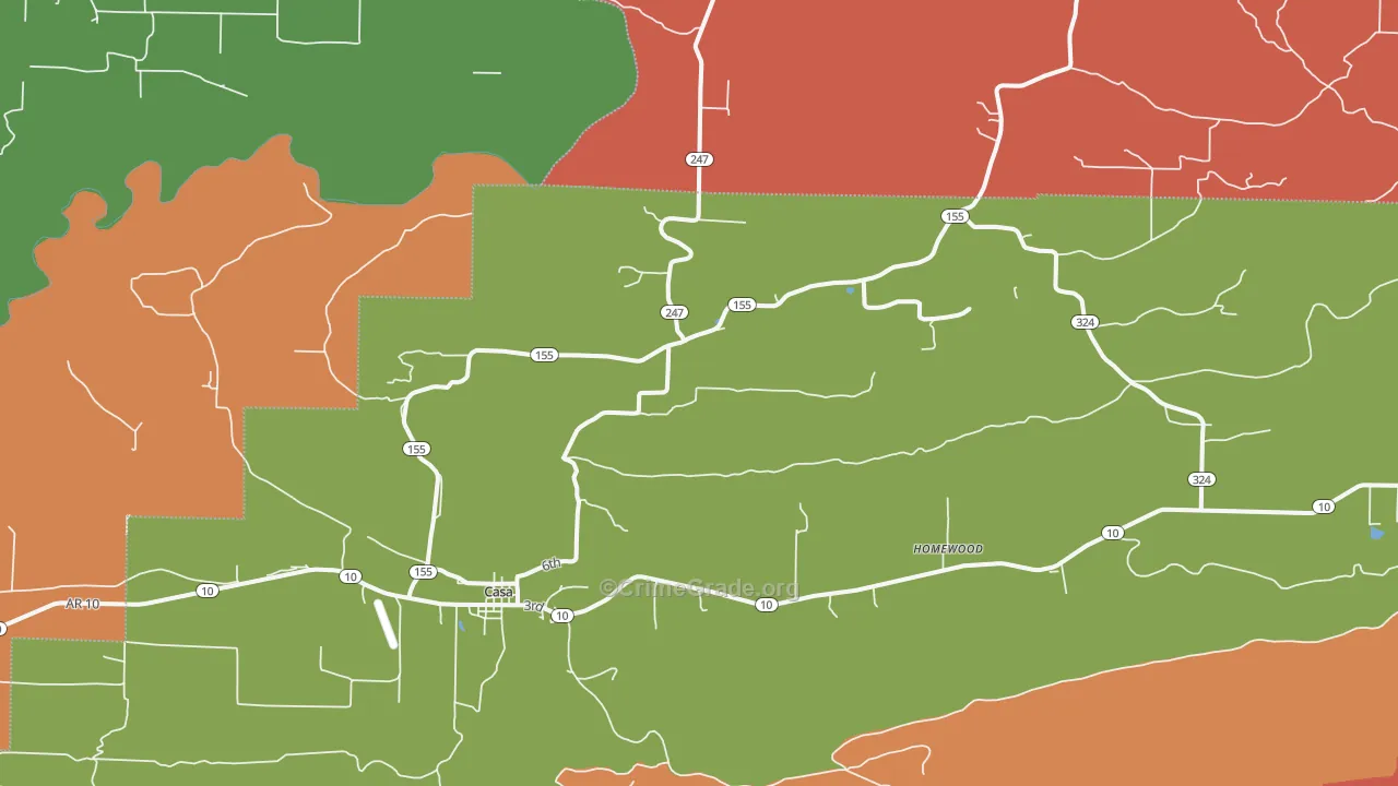 72025, AR Map of Drug-Related Crime Rates