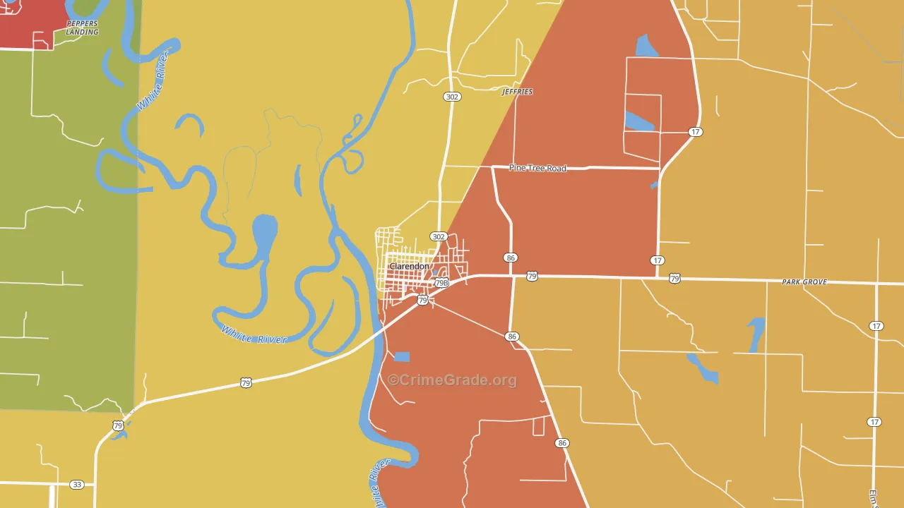 72029, AR Map of Drug-Related Crime Rates