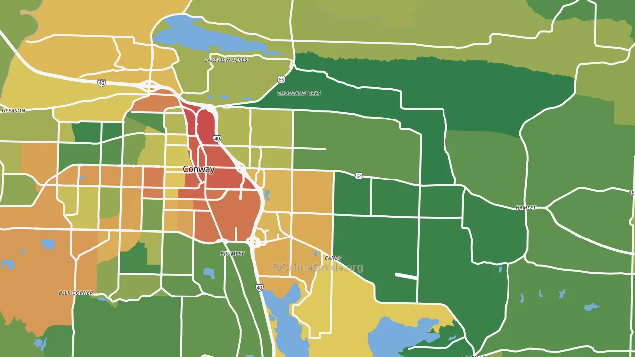 72032, AR Map of Drug-Related Crime Rates