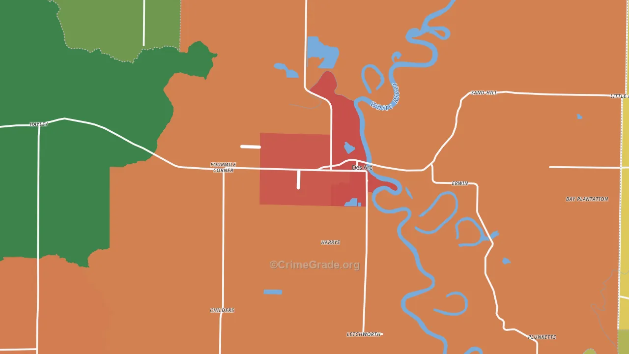 72040, AR Map of Drug-Related Crime Rates