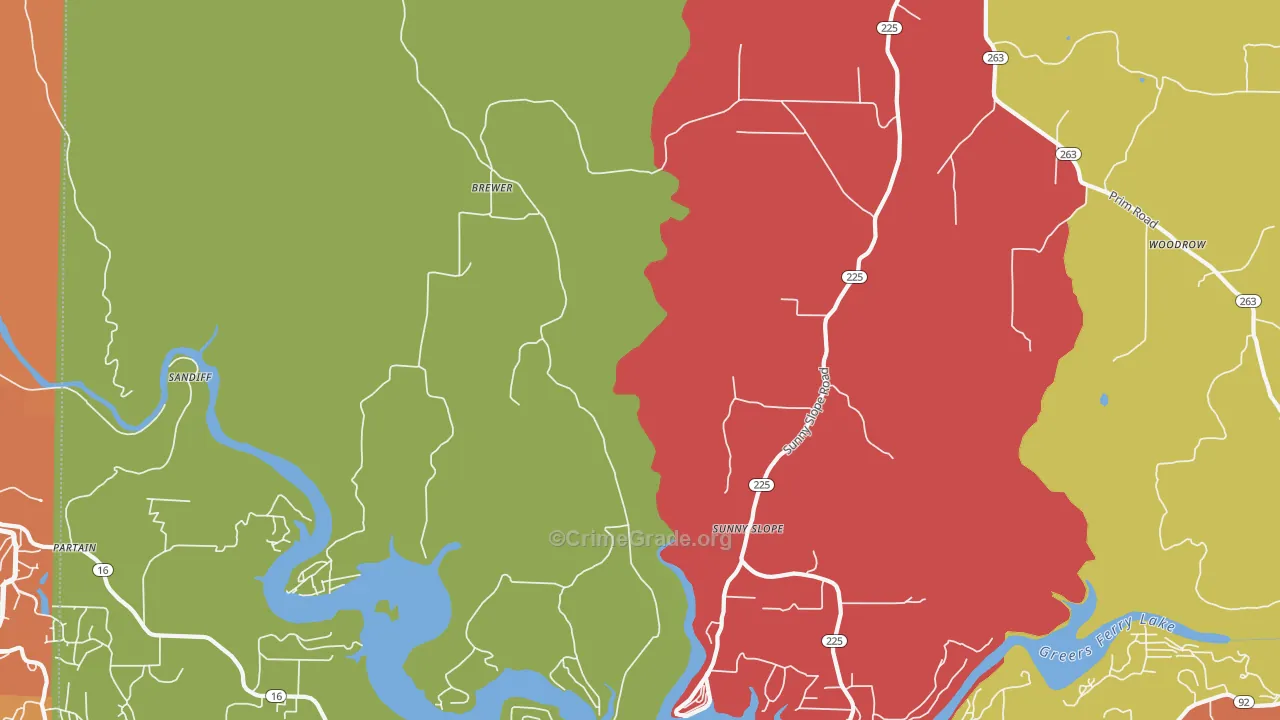 72044, AR Map of Drug-Related Crime Rates