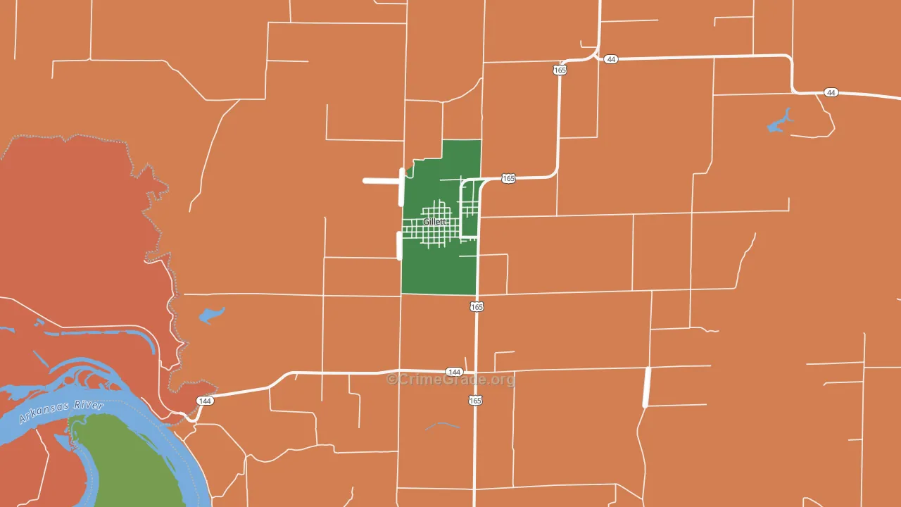 72055, AR Map of Drug-Related Crime Rates